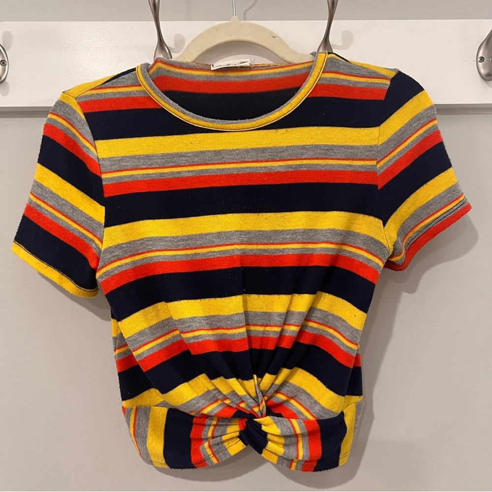 Colorful Striped Knit Top